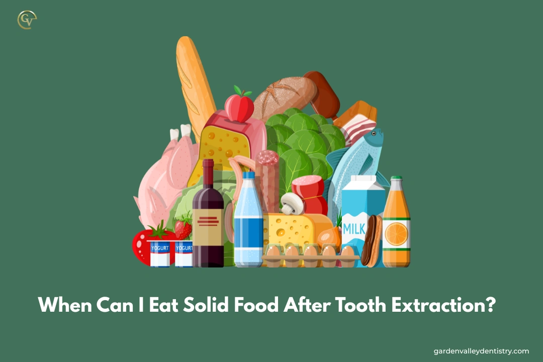 Solid food after tooth extraction