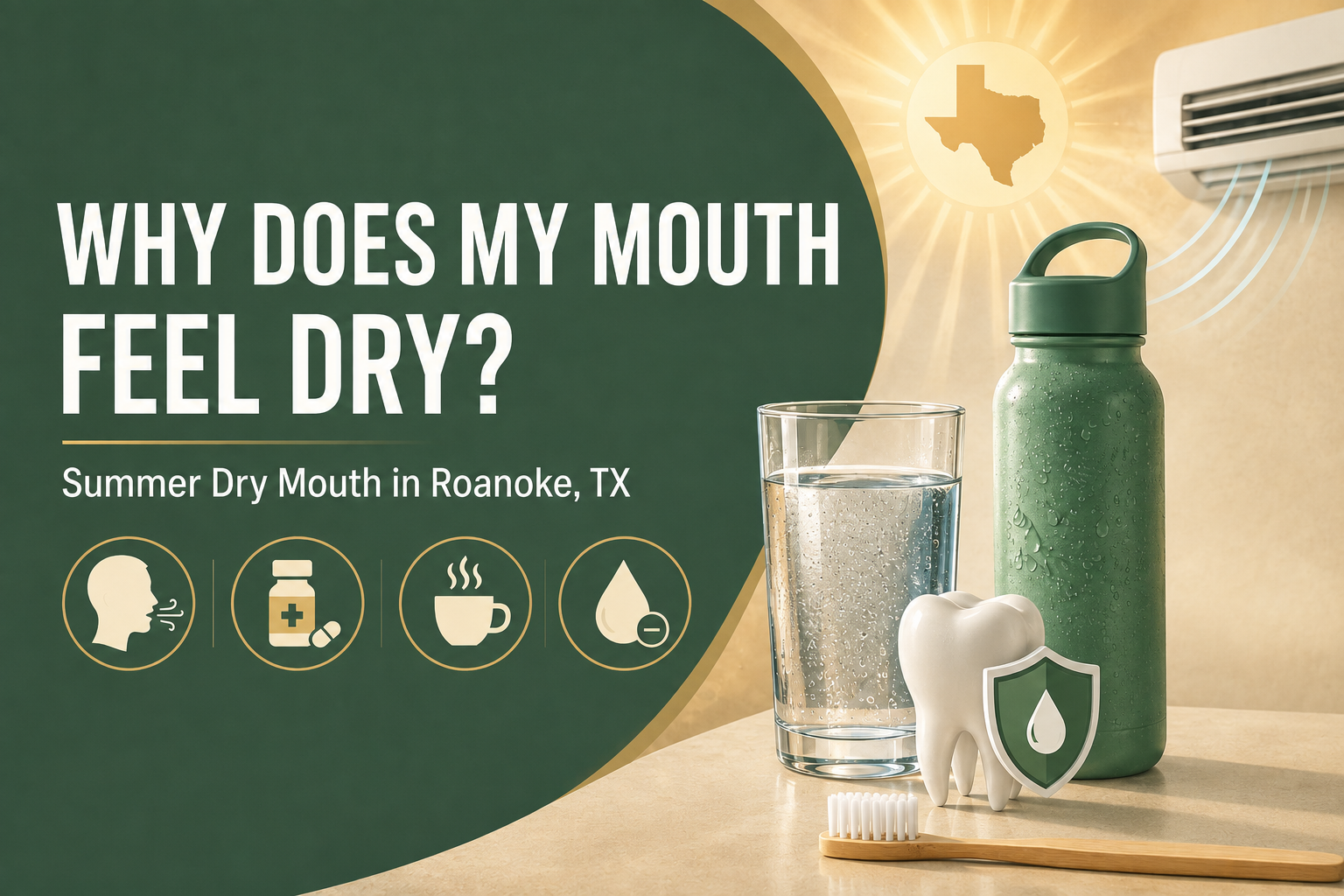 Why Does My Mouth Feel Dry Even When I Drink Water? Summer Dry Mouth in Roanoke, TX